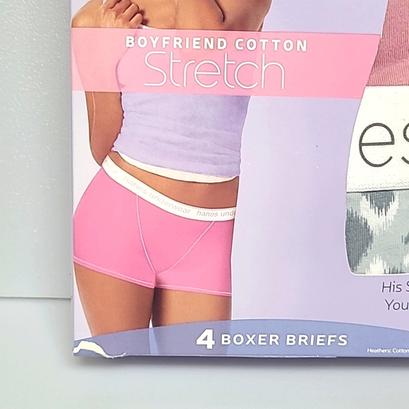 3 For $22 Hanes Stretch Boy Shorts Panties 6/M - Picture 3 of 5